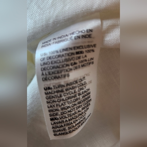 Nwt Chicos 1, Size 8, White Embellished Beaded Tunic with 3/4 Sleeves Pockets - Picture 14 of 14